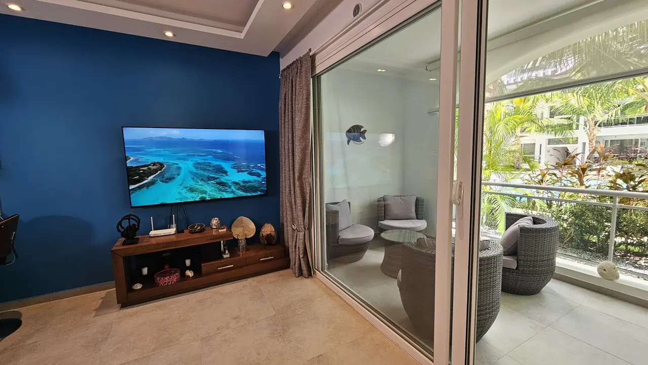 Estrella Dominicus: Living room and kitchen
